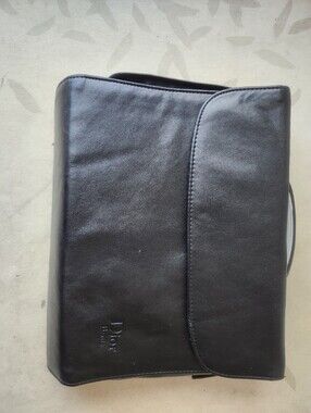 Dior Black Leather Toiletry Pouch